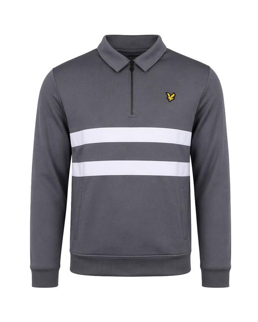 Lyle & Scott Gray Wide Stripe Sweater for men