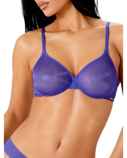 Gossard Blue Glossies Sheer Plunge Bra