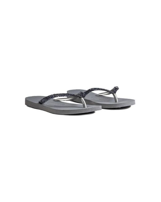 Havaianas Blue Slim Glitter Sandals