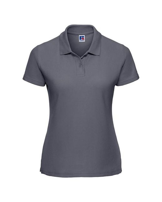 Russell Blue Ladies Polycotton Classic Polo Shirt (Convoy)