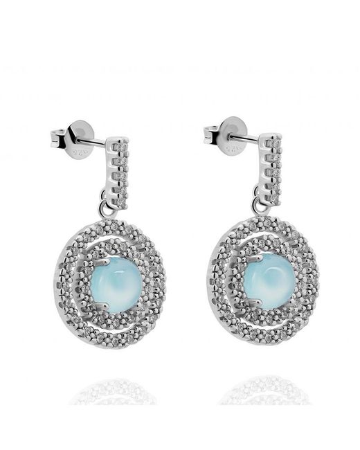 Orphelia Metallic 'Rivera' 925 Sterling Set: Chain-Pendant + Earrings