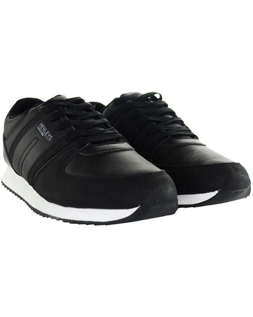 Henleys Black Renner Running Trainers for men
