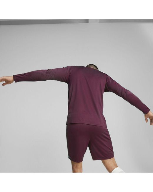 PUMA Purple Manchester City F.C. Football Goalkeeper Long Sleeve Replica Jersey for men