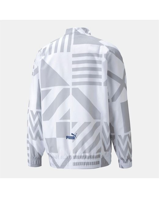 PUMA Blue De Marseille Fc Prematch Jacket for men