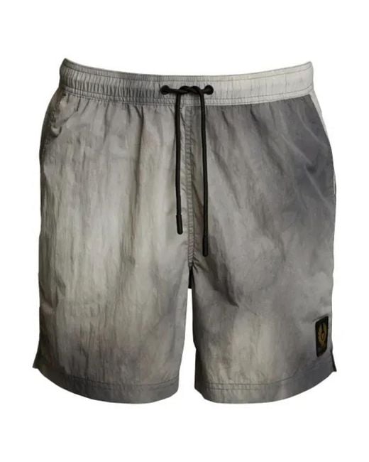 Belstaff Gray Breaker Shorts for men