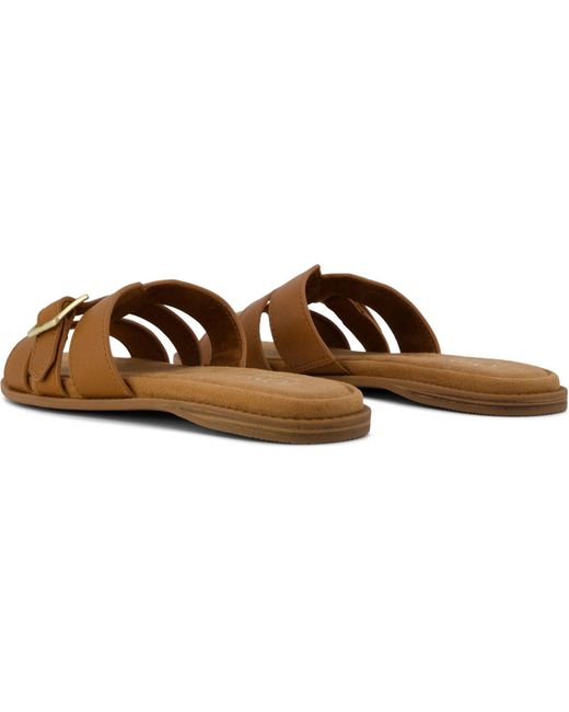TOMS Brown Sol Leather Sugar Sandals