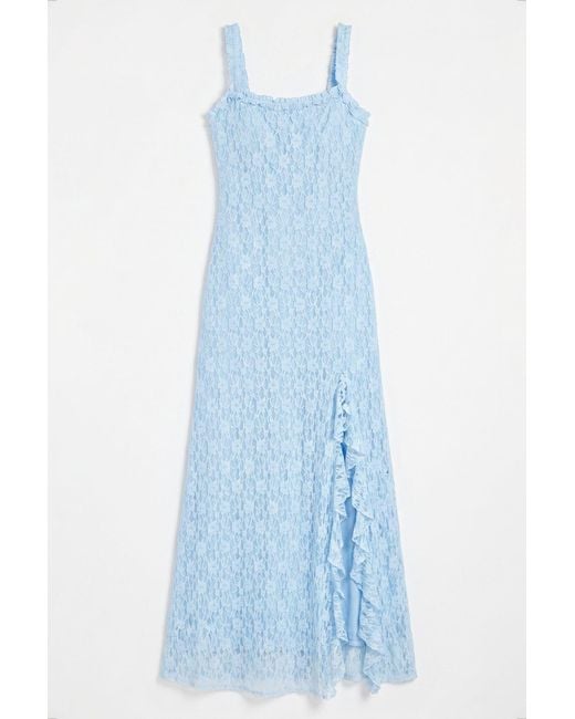 Hiccup Blue Lace Midi Dress