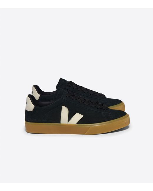 Veja Black Campo Suede Trainers for men
