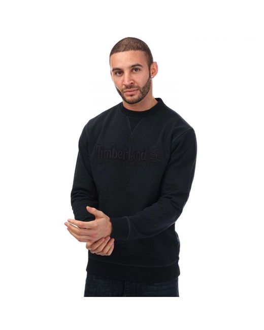 Timberland Black Embroidery Logo Crew Sweat for men