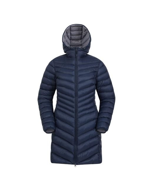 Mountain Warehouse Blue Ladies Florence Long Padded Jacket