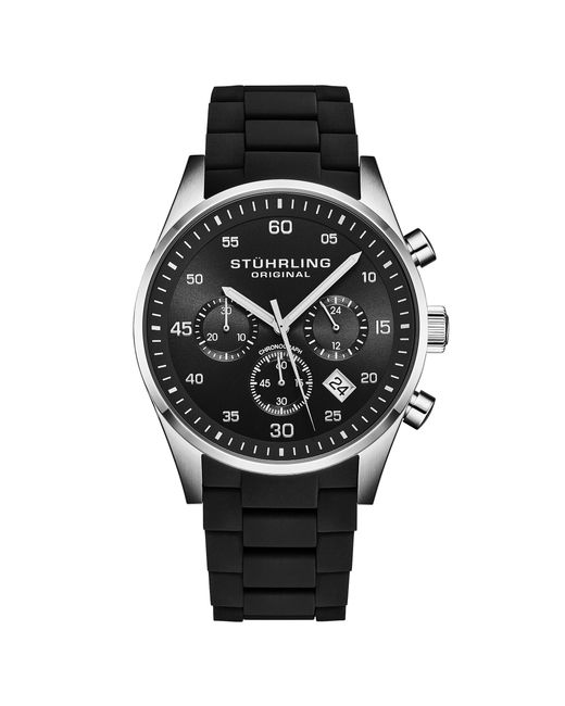 Stuhrling Black Velocity 4076 Quartz 43Mm for men