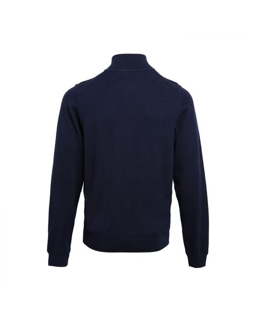 PREMIER Blue Zip Neck Sweatshirt for men