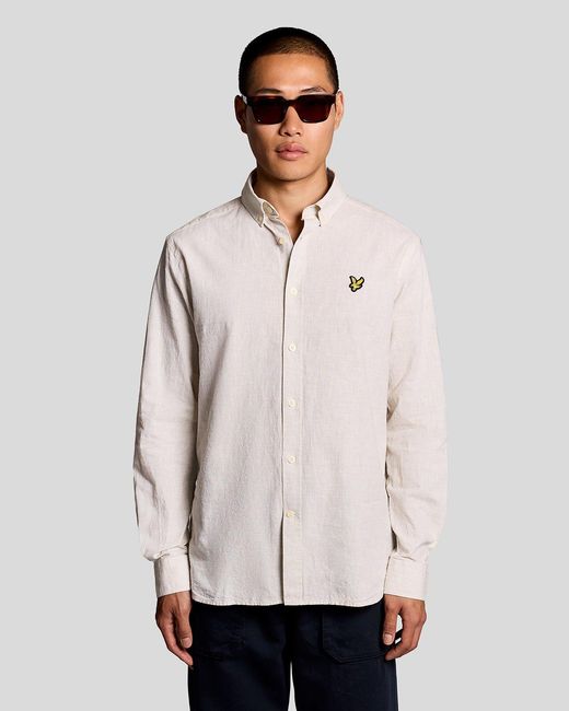 Lyle & Scott Natural Linen Blend Oxford Shirt