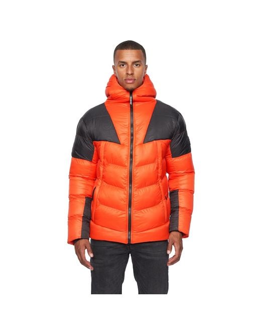 Duck and Cover Orange Raymax Padded Jacket Nylon for men