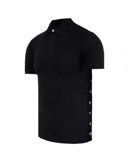 Armani Black Emporio Polo Shirt for men