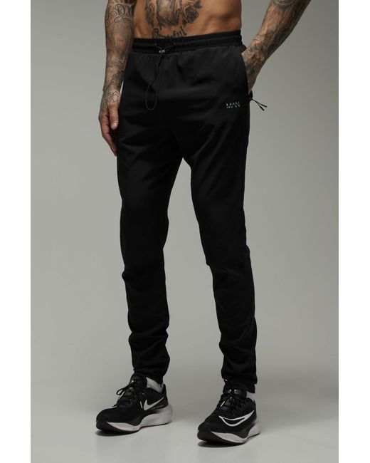 BoohooMAN Black Tall Active Gym Tapered Fit Jogger for men