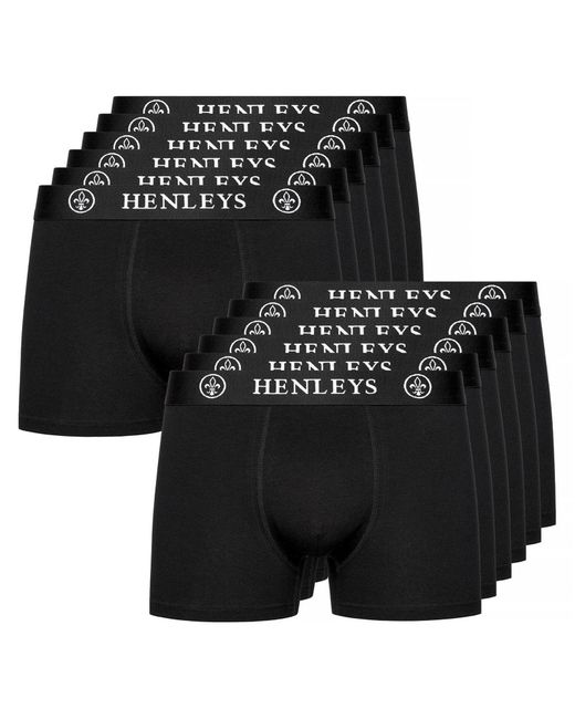 Henleys Mcblacken Boxer Shorts 12Pk for men