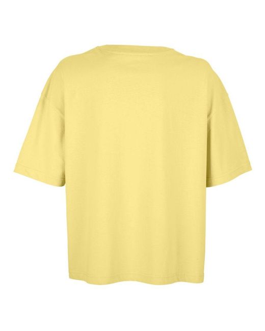 Sol's Yellow Ladies Boxy Organic Oversized T-Shirt (Light)
