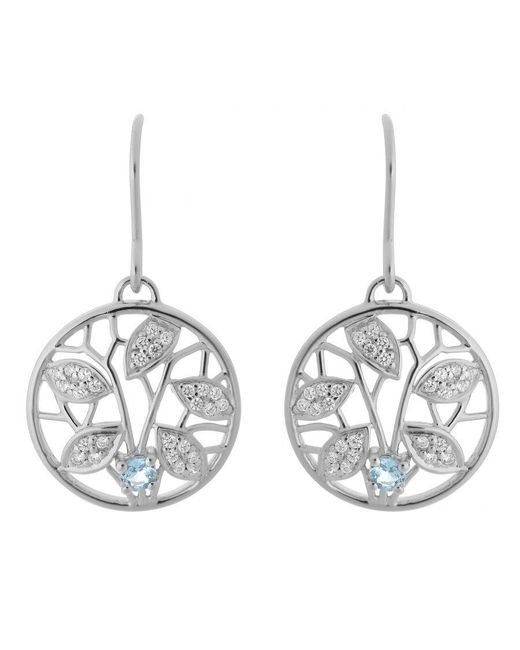 Orphelia Metallic 'Oceane' 925 Sterling Set: Chain-Pendant + Earrings