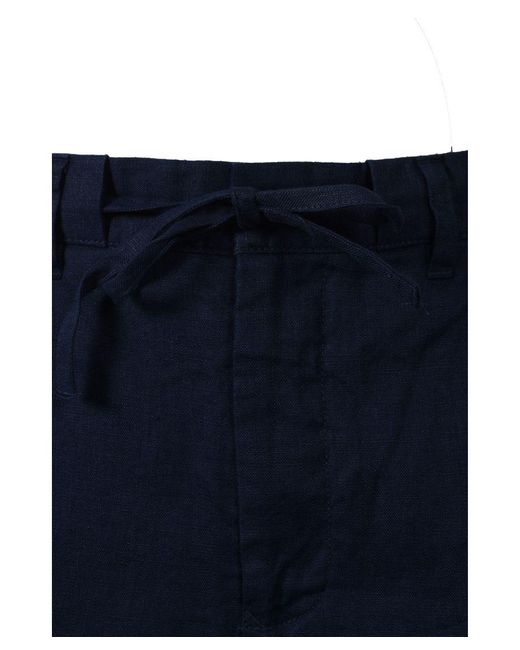 Gant Blue Relaxed Linen Ds Shorts Marine for men