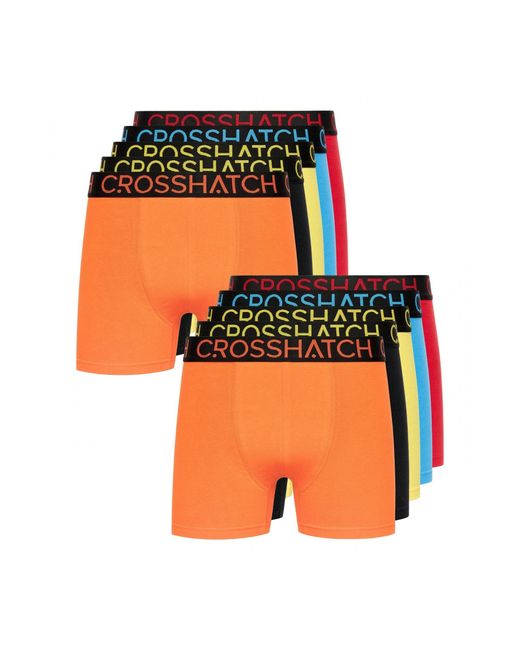 Crosshatch Highlighter Boxershorts (set Van 12) (veelkleurig) in het Orange voor heren