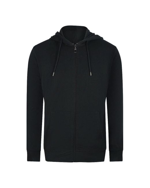 Roberto Cavalli Blue Traditional Style Leopard Design Zip-Up Hoodie Cotton for men