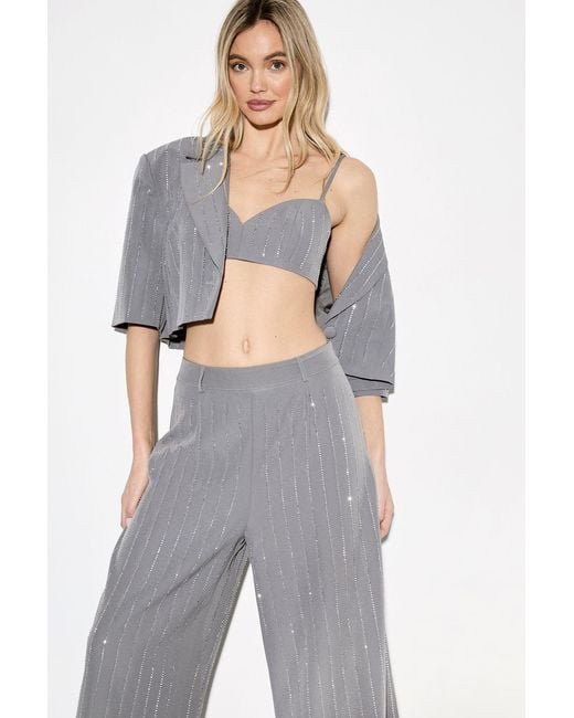 MissPap Gray Premium Embellished Bralet