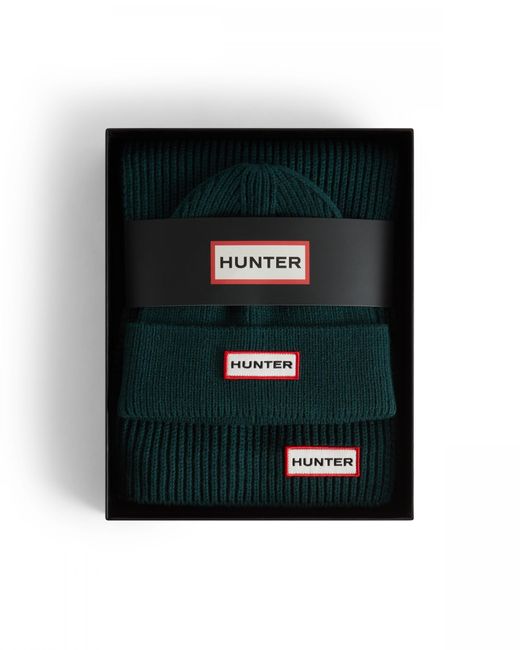 Hunter Black Jura Scarf And Beanie Box Set