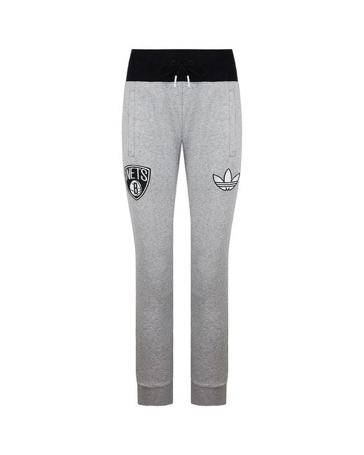 Adidas Gray Brooklyn Nets Track Pants