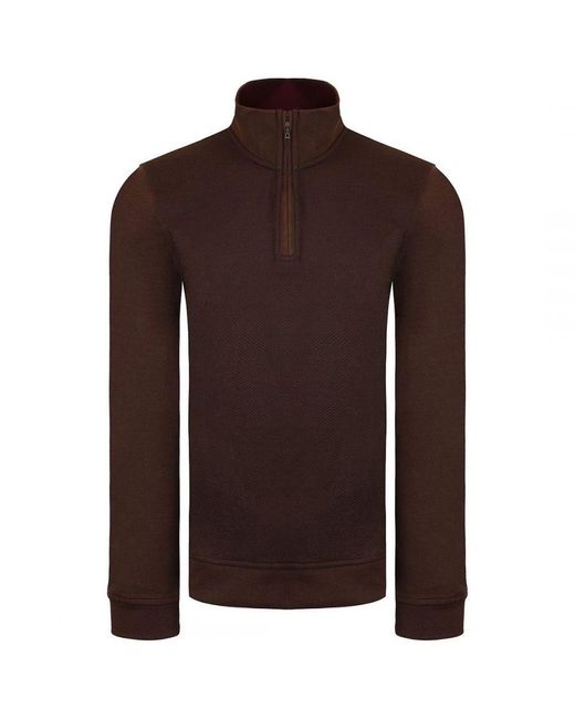 Ted Baker Brown Bits Textured Sweater for men