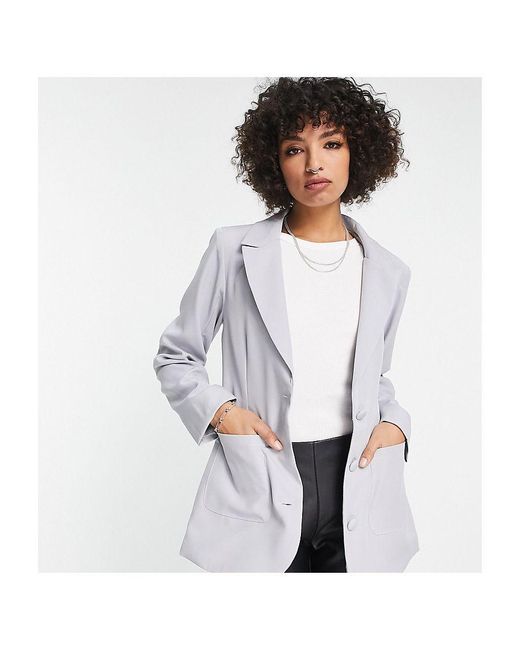 Missguided White Tall Single Breasted Blazer