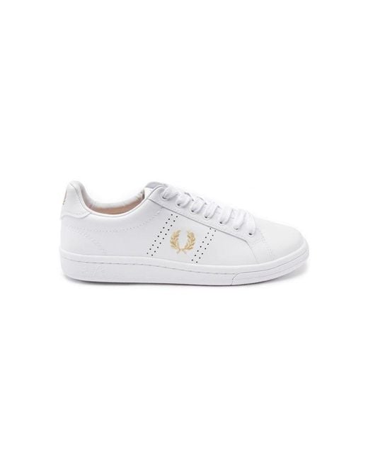 Fred Perry B721 White Leather Trainers for men