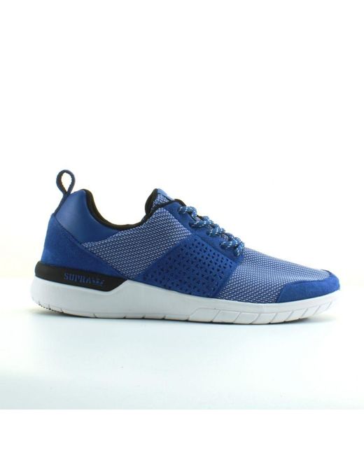 Supra Blue Scissor Textile Lace Up Running Trainers 08027 442 for men
