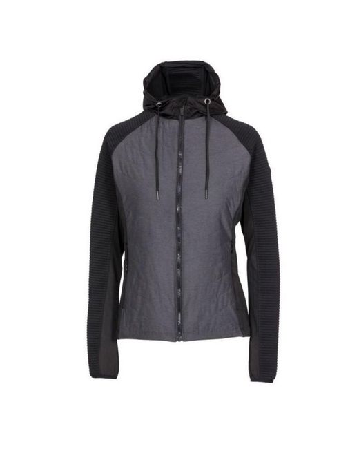 Trespass Black Ladies Grace Sports Full Zip Hoodie