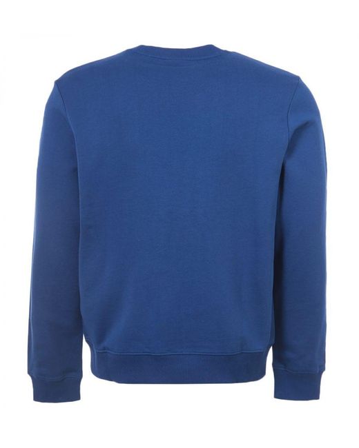HUGO Blue Duragol Logo Sustainable Crew Neck Sweatshirt for men