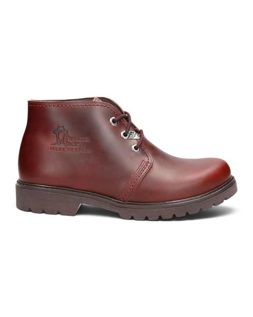 Panama Jack Brown Leather Waterproof Lace-Up Ankle Boots for men