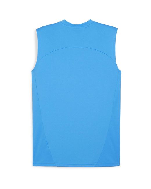 PUMA Blue Teamfinal Training Short Sleeve Performance T-Shirt for men