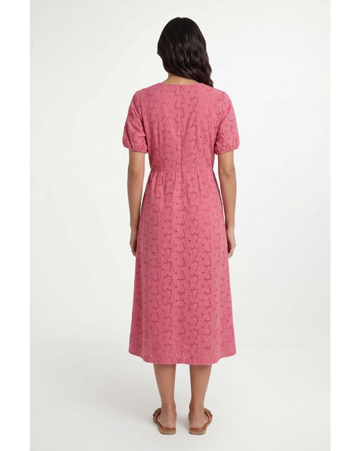Wallis Pink Summer Broderie Smock Dress