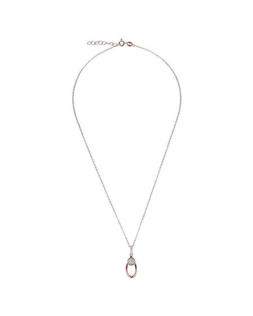 Orphelia Metallic 'Ambra' 925 Sterling Chain With Pendant