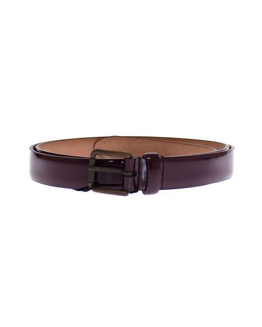 Dolce & Gabbana Brown Leather Logo Cintura Gurtel Belt