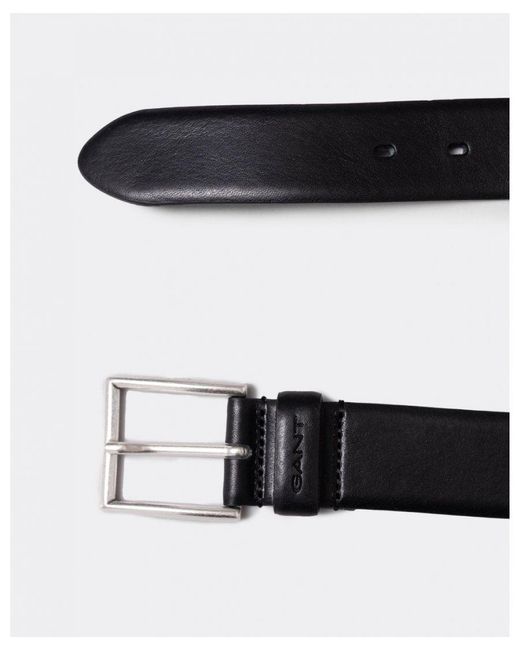 Gant Black Classic Leather Belt for men