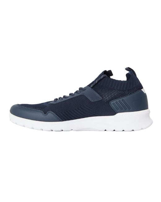 Boss Blue Extreme Leather Low Cut Trainers (Dark)
