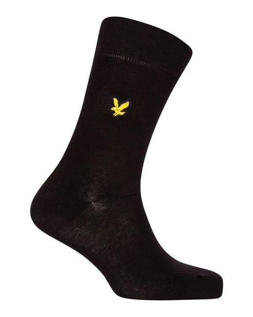 Lyle & Scott Black 3 Pack Socks for men