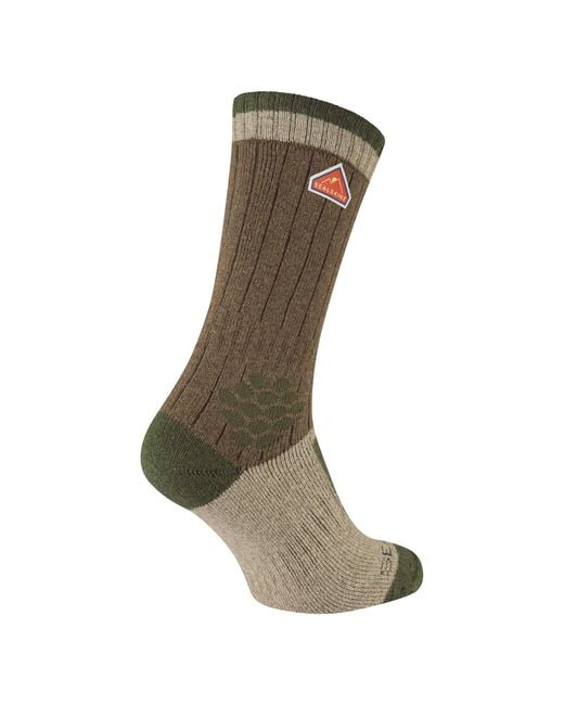 SealSkinz Green Recycled Wool Mid Colour Block Hiking Socks For And