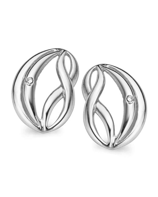 Orphelia Metallic 925 Sterling Stud Earrings