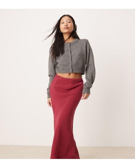 ASOS Red Design Bias Maxi Skirt