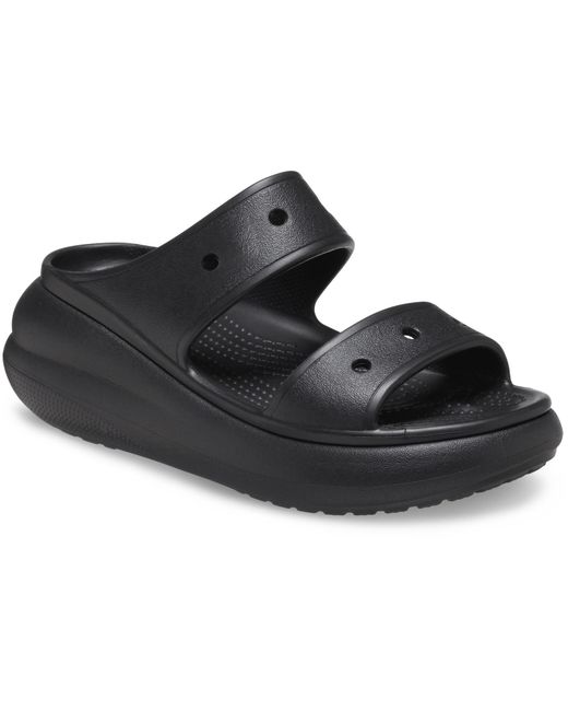 CROCSTM Black Classic Crush Synthetic Sandals