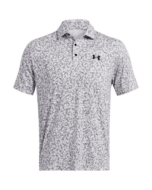 Under Armour Gray Playoff Short Sleeve Performance Polo Shirt for men