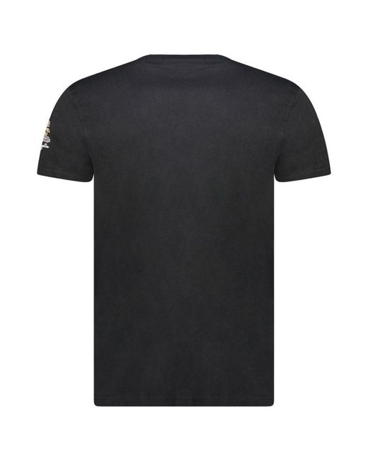 GEOGRAPHICAL NORWAY Herren-kurzarm-t-shirt Sx1130hgn in het Black voor heren