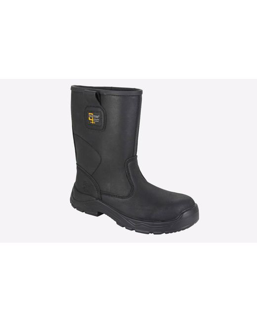 Grafters Black Miller Safety Rigger Boot Waterproof for men